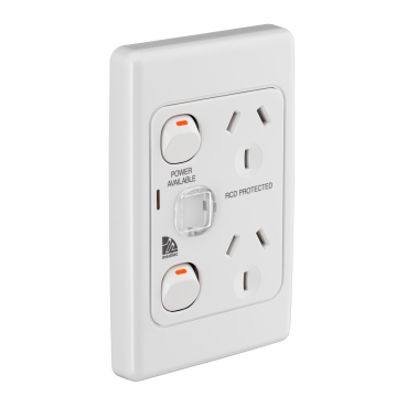 Socket Outlets Switch Vertical, Power Indicator, RCD Label