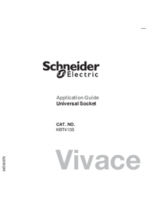 Vivace use manual for 13A 250V 2G 3P UNI SKT, AS