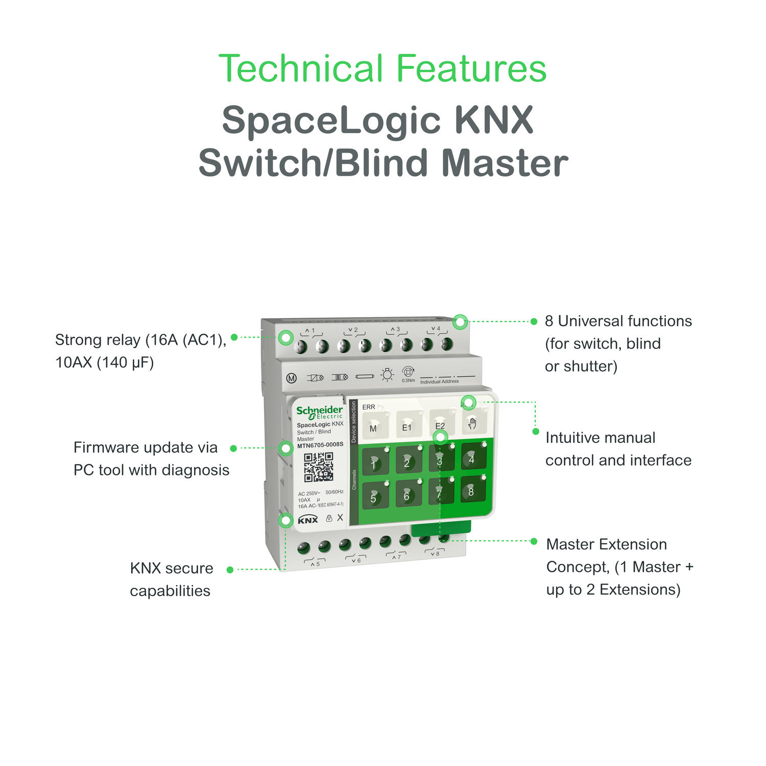 KNX-Technical features - MTN6705-0008S