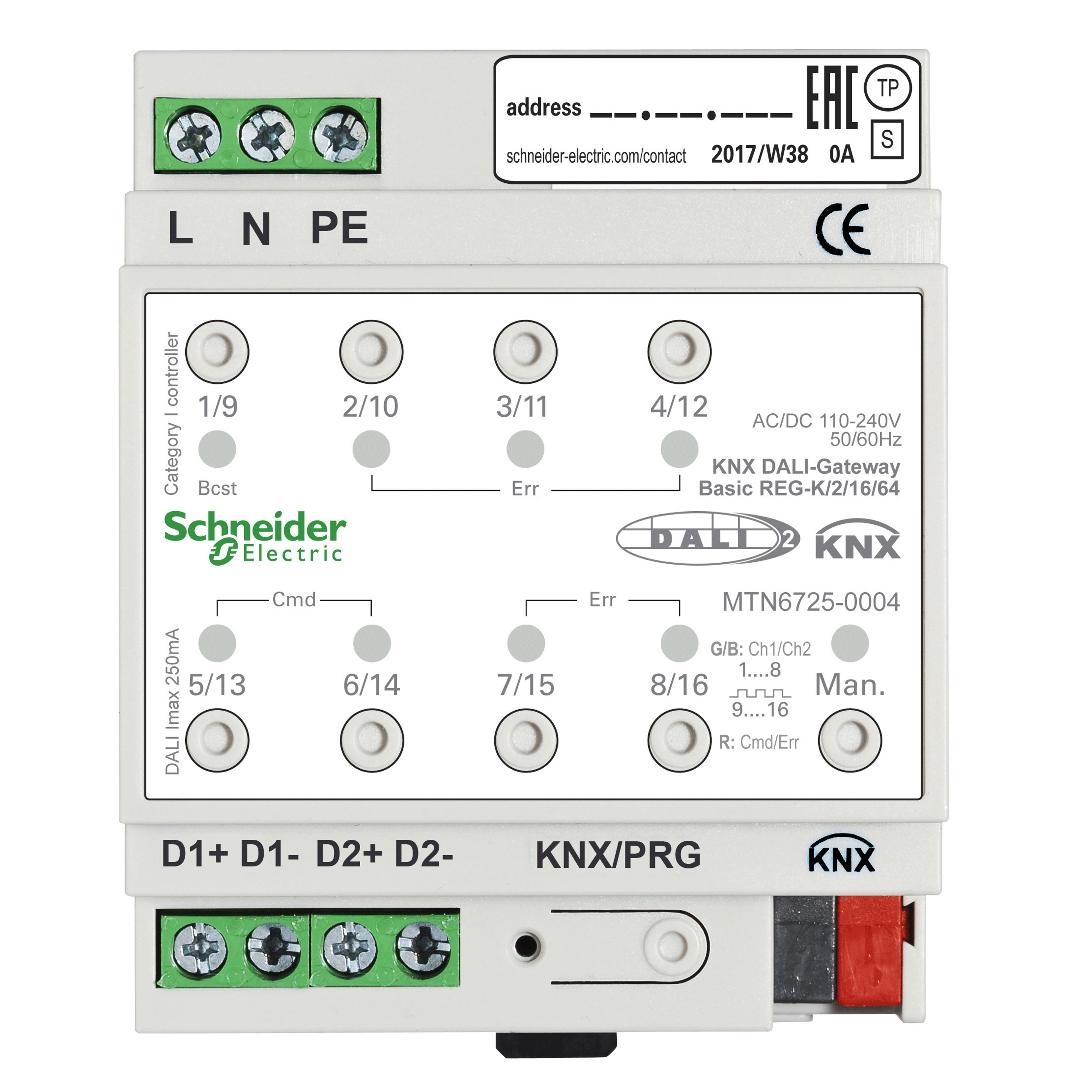 Actionneur DALI KNX 2 lignes