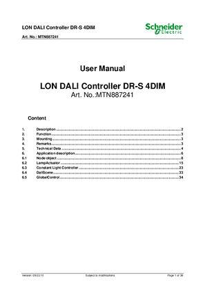 LON DALI Controller DR-S 4DIM 