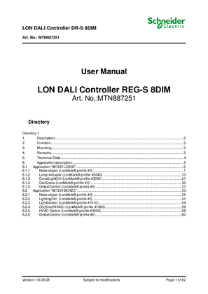 LON DALI Controller REG-S 8DIM 