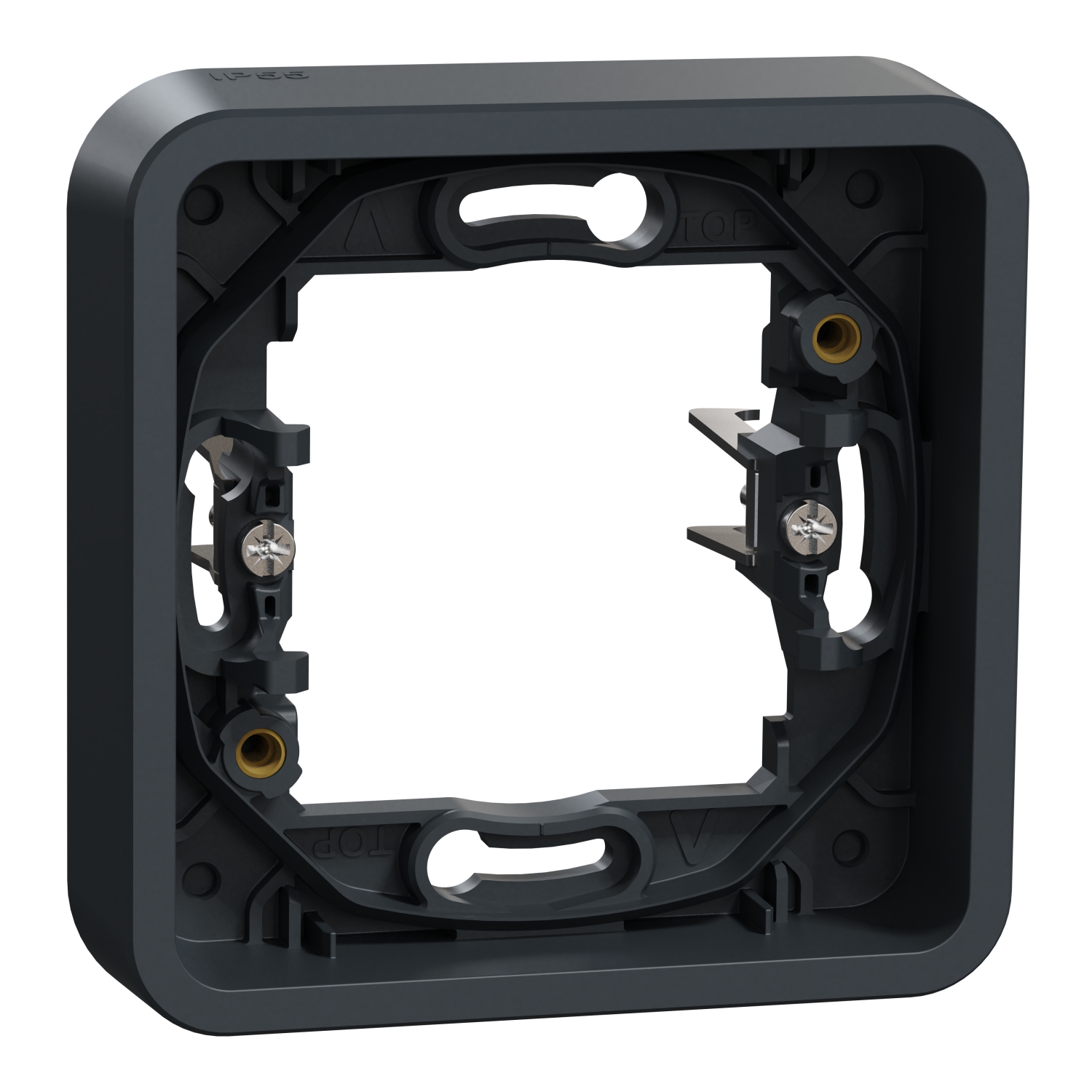 MUR34108 MUR34108 Mureva Styl - noseći ram - jednostruki sa kukicama- sivi Montaža uređaja	
Ugradno
Broj grupa	
Jednostruki
Uslovi upotrebe	
U zatvorenom/na otvorenom
Materijal	
PC
Dužina	
84 mm
Visina	
44 mm
Širina	
84 mm
Projektovana dubina	
19 mm
Chemical and detergent products resistance	
Resistant to alcohol (70 %)
Resistant to alcohol (96 %)
Resistant to A-Lactic Acid
Resistant to diluted quaternary ammonium
Resistant to diluted bleach
Resistant to diluted ammonia
Resistant to soapy water
Resistant to crystal cleaner
Resistant to hydrogen peroxide 10 volumes
Resistant to hexane