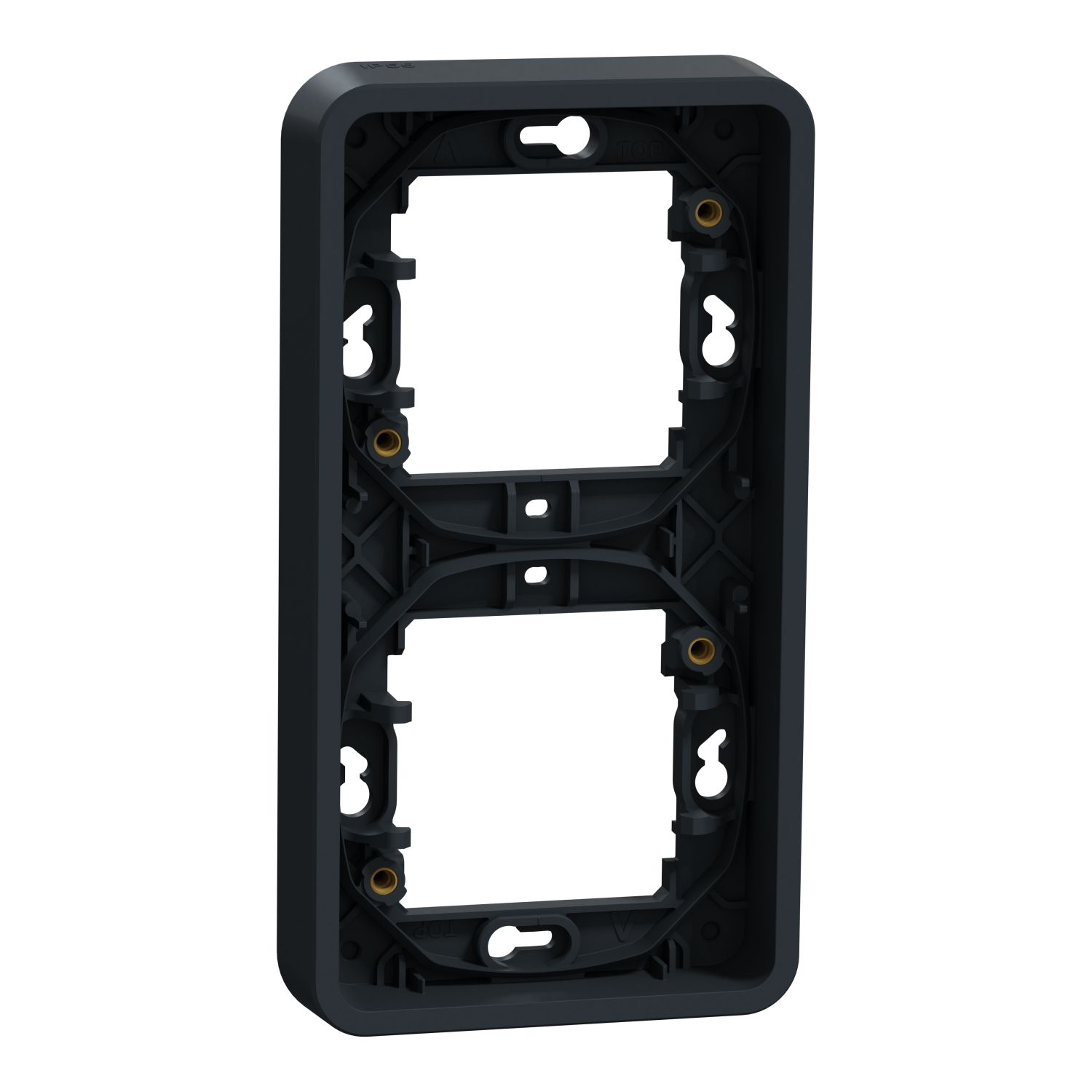 MUR34151 MUR34151 Mureva Styl - noseći ram - dvostruki - vertikalni - sivi Montaža uređaja	
Ugradno
Broj grupa	
Dvostruki vertikalno
Uslovi upotrebe	
U zatvorenom/na otvorenom
Materijal	
PC
Udaljenost između centara	
71 mm
Dužina	
84 mm
Visina	
23 mm
Širina	
155 mm
Projektovana dubina	
19 mm
Chemical and detergent products resistance	
Resistant to alcohol (70 %)
Resistant to alcohol (96 %)
Resistant to A-Lactic Acid
Resistant to diluted quaternary ammonium
Resistant to diluted bleach
Resistant to diluted ammonia
Resistant to soapy water
Resistant to crystal cleaner
Resistant to hydrogen peroxide 10 volumes
Resistant to hexane