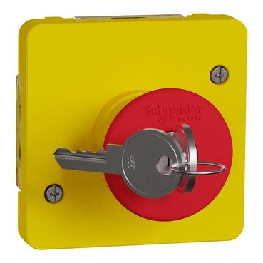 MUREVA Styl Kulcsos vészleállító, piros/sárga