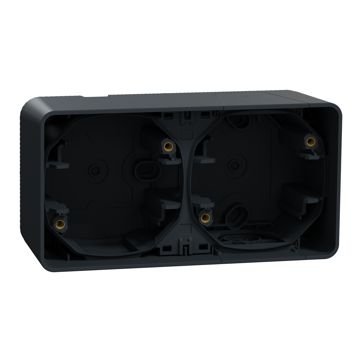 MUR37914 MUR37914 Mureva Styl - nadgradna kutija - dvostruka horizontalna - siva Montaža uređaja	
Nadgradno
Broj grupa	
Dvostruki horizontalno
Kablovski uvod	
Jednostavan pristup ventilu
Uslovi upotrebe	
U zatvorenom/na otvorenom
Materijal	
SEBS
PP (polipropilen)
Udaljenost između centara	
71 mm
Dužina	
147 mm
Visina	
54 mm
Širina	
76 mm
Dubina	
54 mm