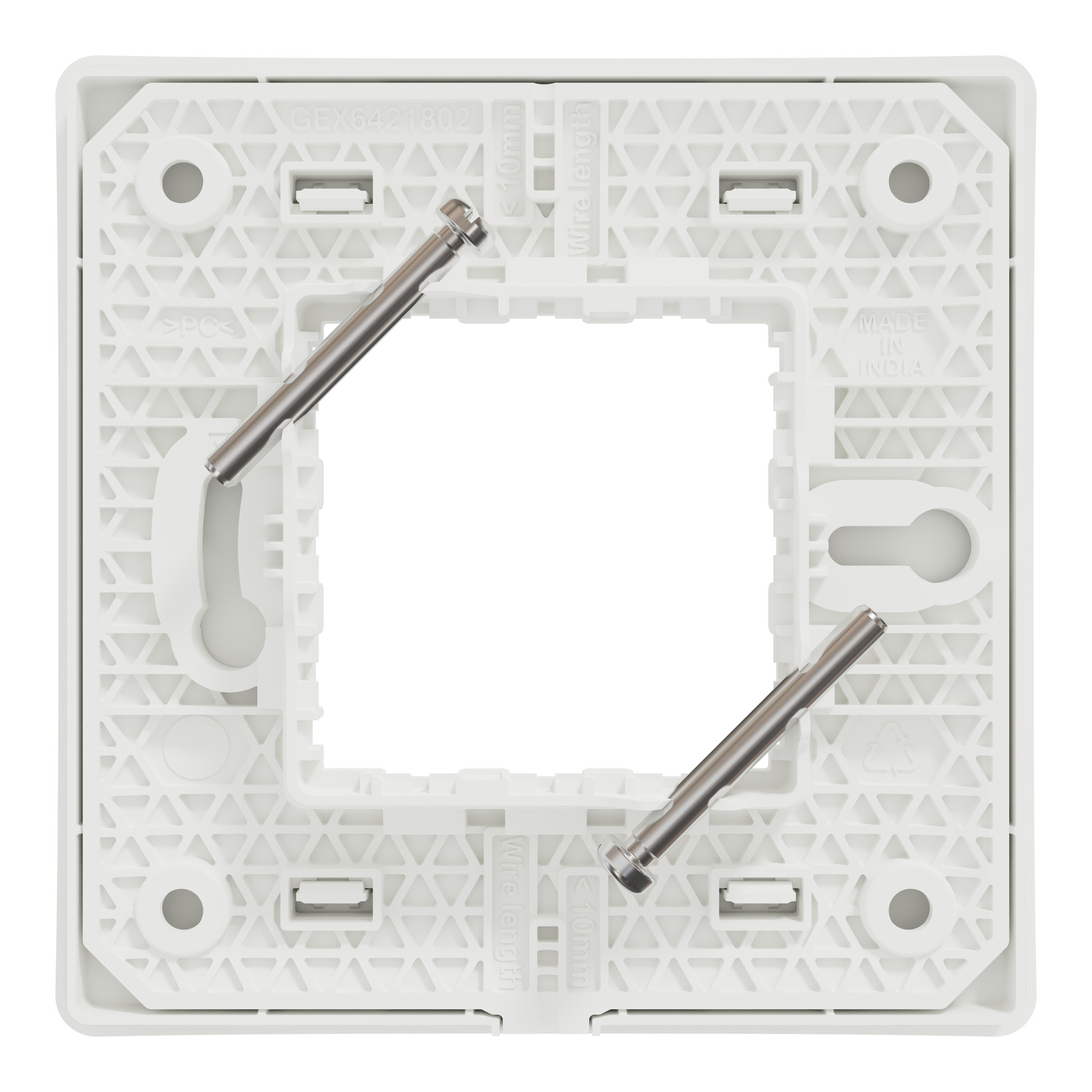 Cover Frame, Miluz Zeta, 2 Module, White