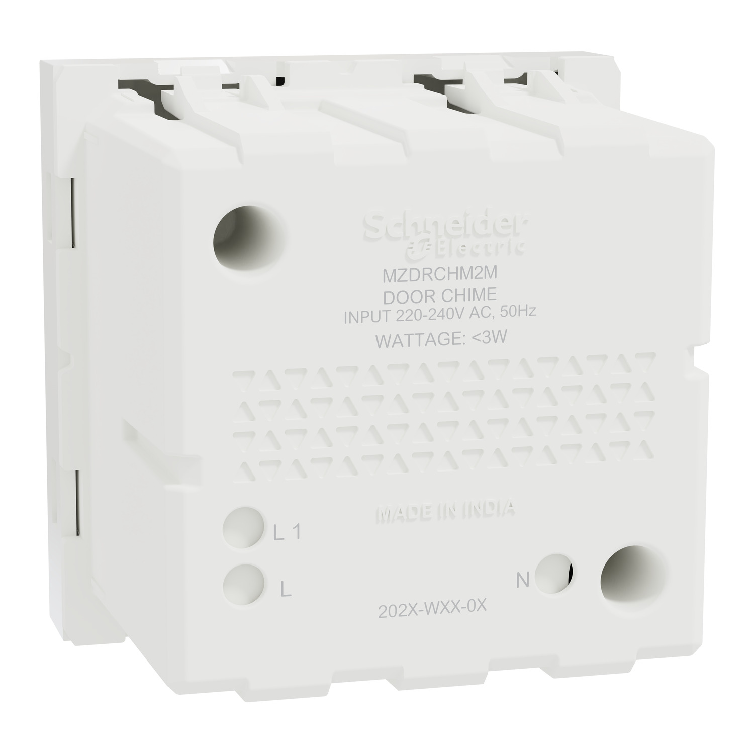 MZDRCHM2M_WH - Door Chime, Miluz ZeTa, 85dB, 163mA, 2 module