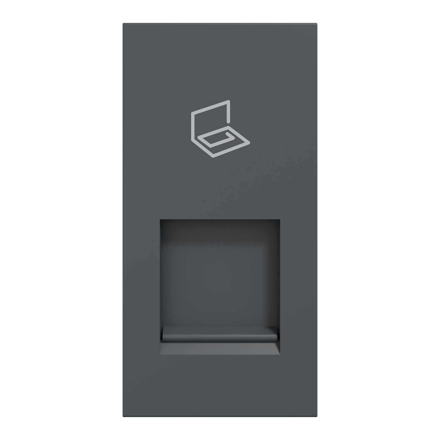 Data Socket, Miluz Zeta, Rj45 8(8), Stp, Cat6, 1 Module, Anthracite