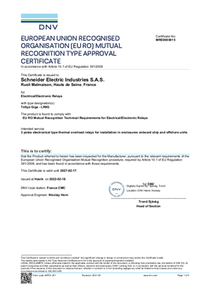 EU RO MR Type Approval Certificate_TeSys Giga_LA9G115-630