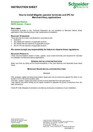 Harmony, HMI, Certificate, Merchant Navy Instruction Sheet