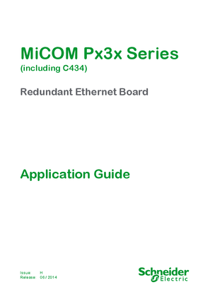 MiCOM Px3x, Redundant Ethernet Board, Application Guide Issue h