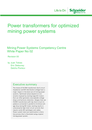 Power transformers for optimized mining power systems