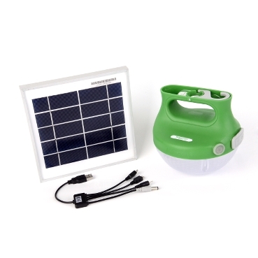 Portable LED lighting systems with solar panel