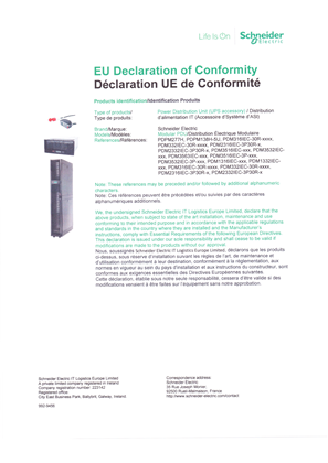 Modular PDU EU Declaration of Conformity