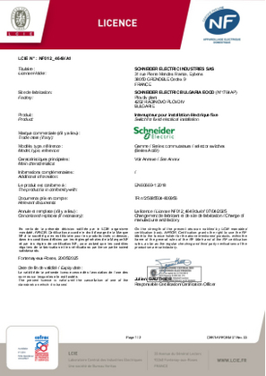 NF Certificate
