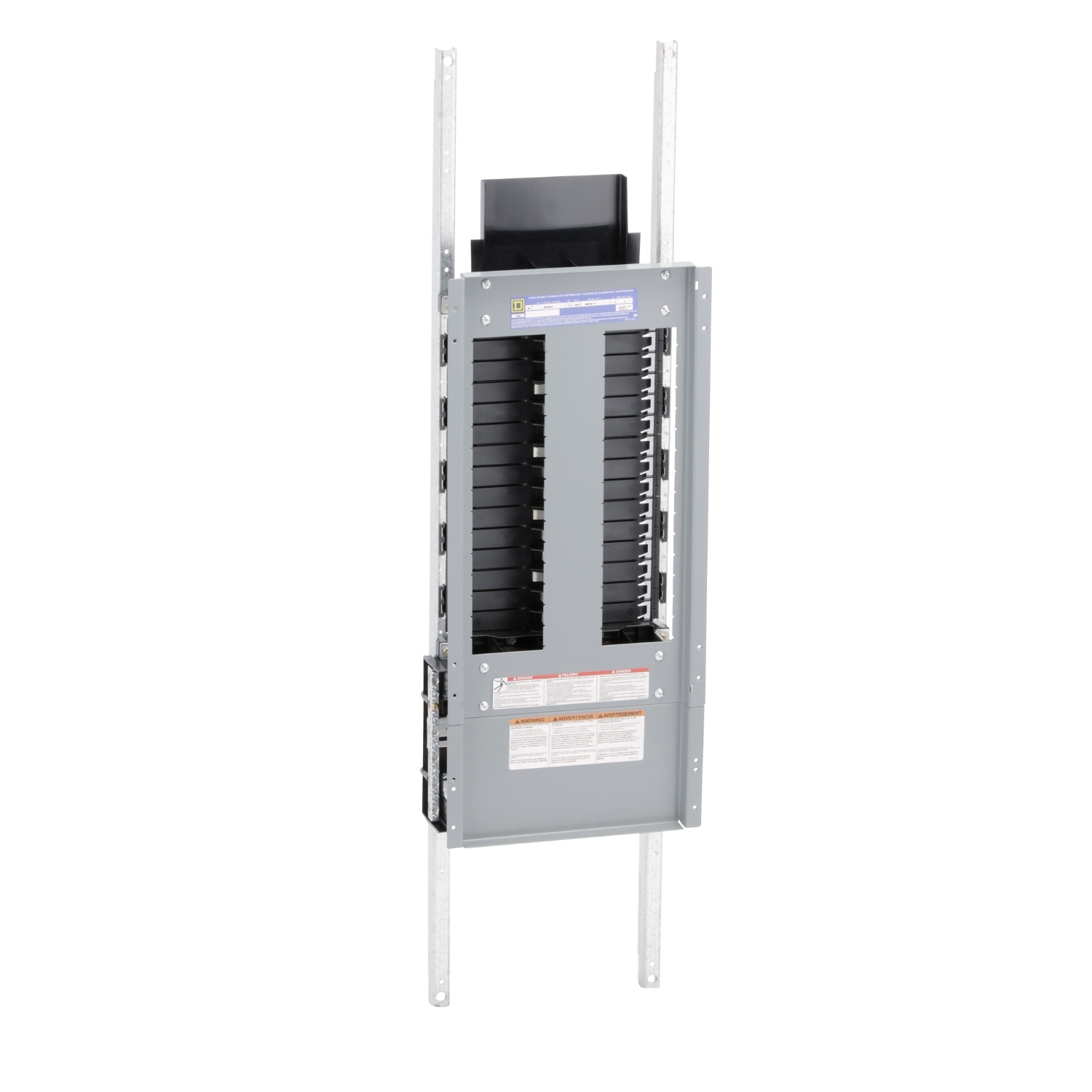 Panelboard interior, NF, main lugs, 400A, Cu bus, Al neutral assembly, 30 pole spaces, 3 phase, 4 wire, 600Y/347VAC max
