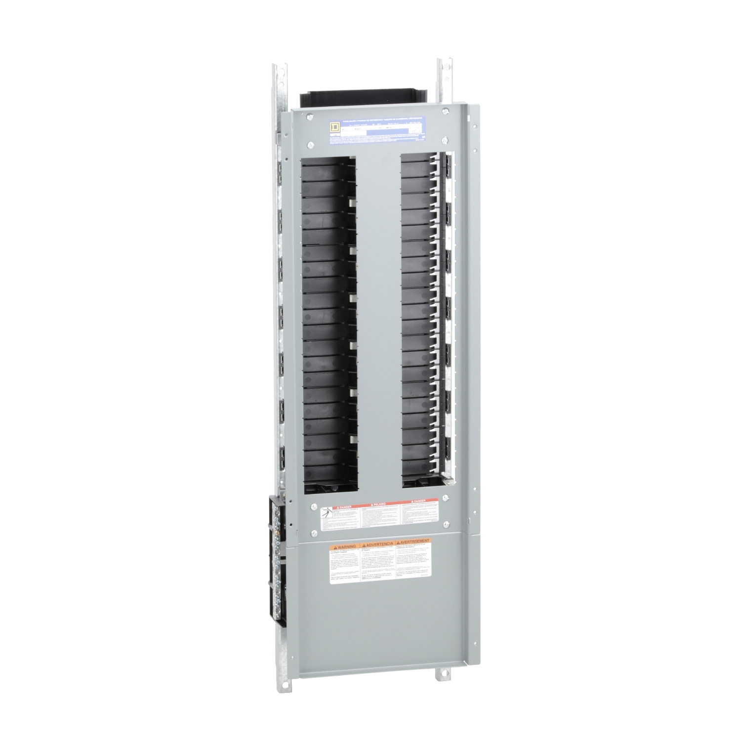 Panelboard interior, NF, main lugs, 250A, Cu bus, Al neutral assembly, 42 pole spaces, 3 phase, 4 wire, 600Y/347VAC max