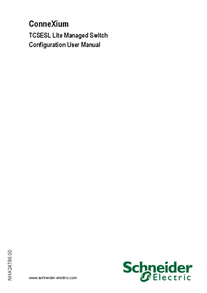 ConneXium TCSESL... Lite Managed Switch, Configuration User Manual 