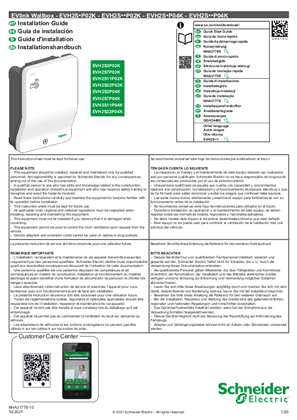 EVlink Wallbox - EVH2S - Type 2 - Type 2 with shutter - Installation Guide