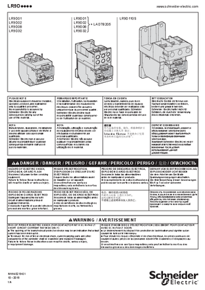 TeSys LR9D, electronic thermal overload relays