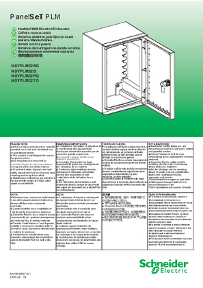 PanelSeT PLM - Insulated Wall-Mounted Enclosures NSYPLM32 - Instruction Sheet