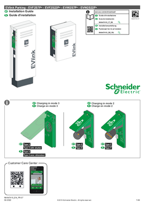 EVlink Parking - EVF2S7P - EVF2S22P - EVW2S7P - EVW2S22P - Installation Guide