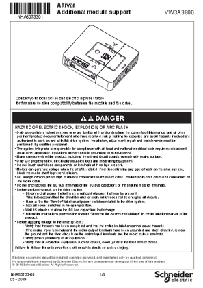 Instruction Sheet - Additional Module Support : VW3A3800