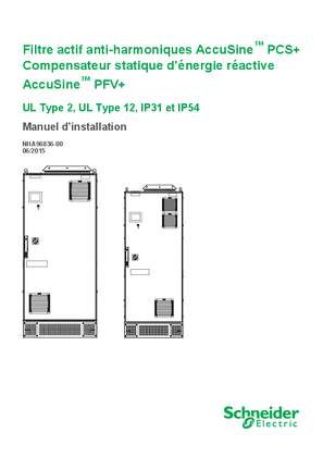 Filtre actif anti-harmoniques AccuSine™ PCS+ Compensateur statique d’énergie réactive AccuSine™ PFV+ UL Type 2, UL Type 12, IP31 et IP54