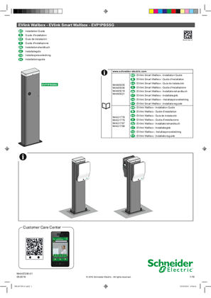 EVlink Smart Wallbox - EVlink Wallbox - EVP1PBSSG - Floor mounting - Installation Guide