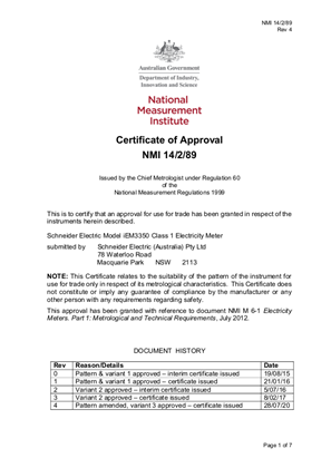 iEM3000 series_NMI_M 6-1 Certificate