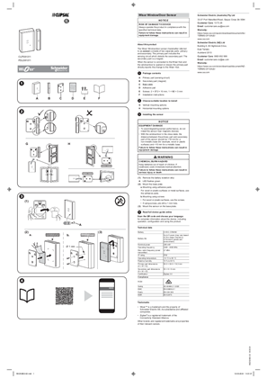 Clipsal/PDL, Wiser Window/Door Sensor - Installation instruction