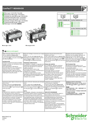 ComPacT NSX400-630 - Unidades de control MicroLogic 1.3/2.3/5.3/6.3 - Hoja de instrucciones