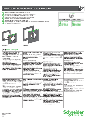 ComPacT NSX100-630 - PowerPacT H-, J- and L-Frame - MCC Conversion Accessory for Direct Rotary Handle - Instruction Sheet