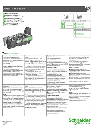 ComPacT NSX100-250 - Unidades de control MicroLogic 7.2 - Hoja de instrucciones