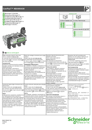 ComPacT NSX400-630 - Unidades de control MicroLogic 7.3 - Hoja de instrucciones