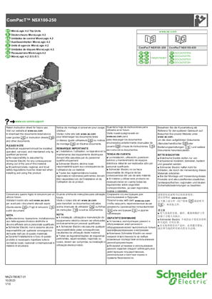 ComPacT NSX100-250 - Unidades de control MicroLogic 4.2 - Hoja de instrucciones