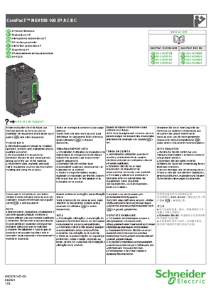 ComPacT NSX100-160 - Disjoncteurs 2P - Notice de montage