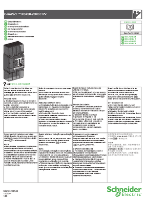ComPacT NSX80-200 DC PV - Disjoncteurs - Notice de montage