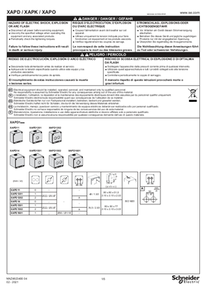 XAPD / XAPK / XAPO Metal control stations, Instruction Sheet