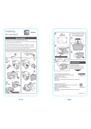Installation instruction card for outdoor weather proof range