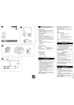 Wiser Micro Module Dimmer - Instruction sheet