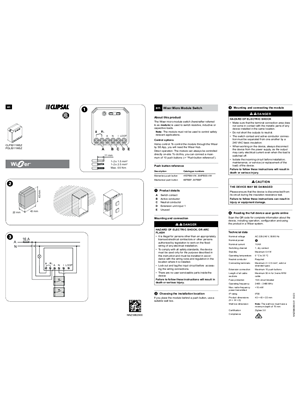 Wiser Micro Module Switch - Instruction sheet