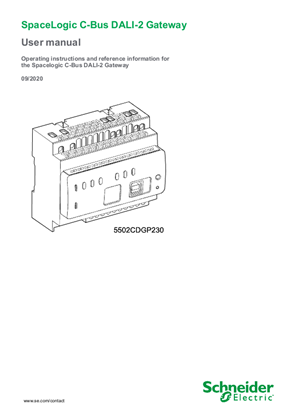 SpaceLogic C-Bus DALI-2 Gateway User Manual