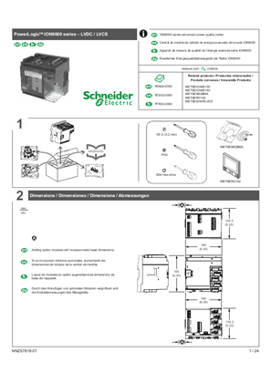 PowerLogic ION9000 Series - Guía de instalación de LVDC/LVCS
