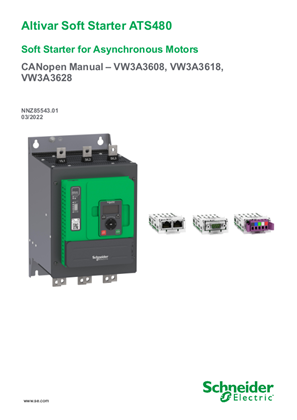 ATS480 CANopen Manual with VW3A3608, VW3A3618, VW3A3628