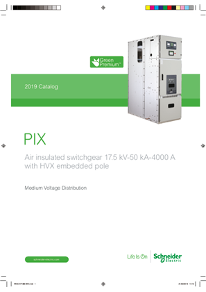 PIX 17.5 kV-50 kA-4000A with HVX embedded pole Catalogue