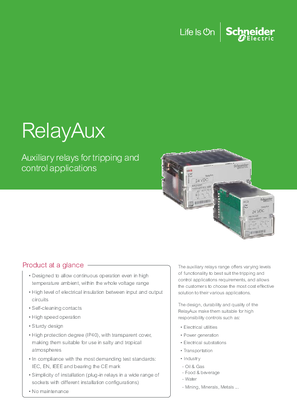 RelayAux for tripping and control applications