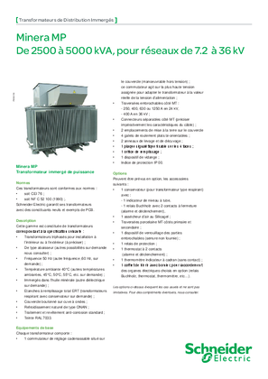 Minera MP 36kV FTR Technical Leaflet FR