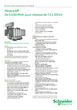 Minera MP 123kV FTR Technical Leaflet FR